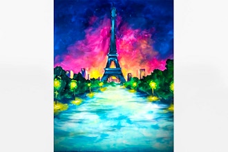 Paint Nite: Paris Streetlights